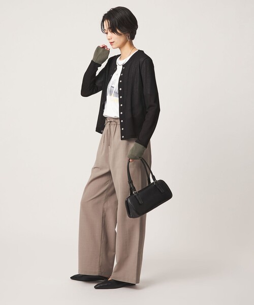 green label relaxing(グリーンレーベルリラクシング)の「シアー メランジ カーディガン(カーディガン/ボレロ・レディース・ブラック/グレー/モカ・FREE)」の10枚目の写真