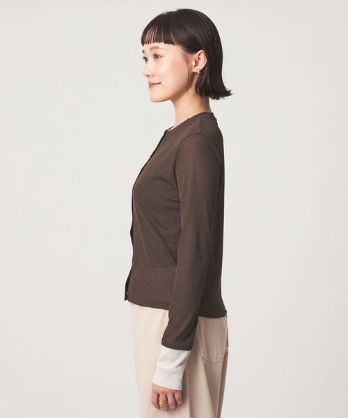 green label relaxing(グリーンレーベルリラクシング)の「シアー メランジ カーディガン(カーディガン/ボレロ・レディース・ブラック/グレー/モカ・FREE)」の16枚目の写真