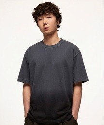 Gradient Knit Crew Neck S/S T-Shirt