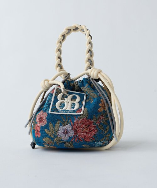 SOUNDSGOOOOD(サウンズグッド)の「【SOUNDS GOOOOD】ゴブラン柄巾着バッグ(トートバッグ・メンズ・ブルー/ベージュ・ONE SIZE)」の9枚目の写真