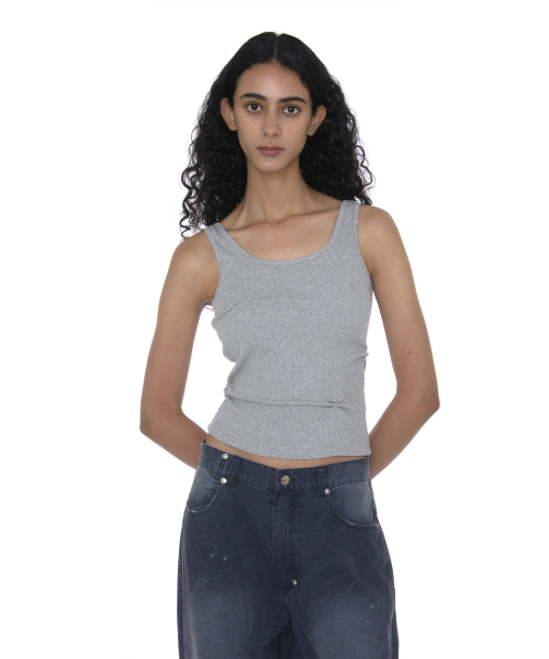 PARTIMENTO WOMEN(パルティメントウィメン)の「ラッチドスリーブレス_メランジ(Tシャツ/カットソー・レディース・その他・SMALL/MEDIUM)」の2枚目の写真
