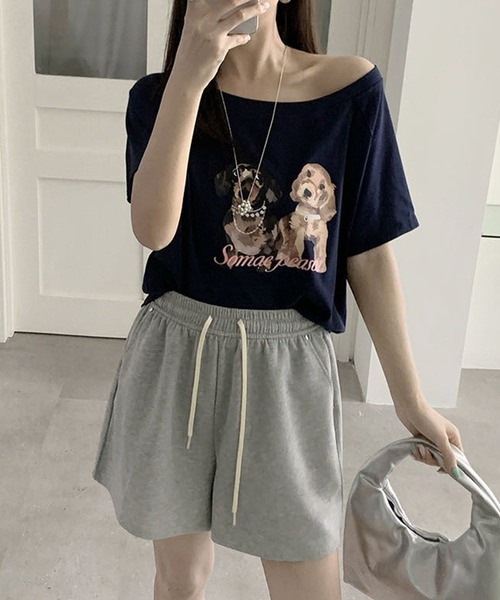 DAY CLOSET(デイ クローゼット)の「ゆったり広がるAライン。ポンチスウェットショートパンツ レディース(スウェットパンツ・レディース・グレー/ブラック/オフホワイト・L/M/XL)」の20枚目の写真