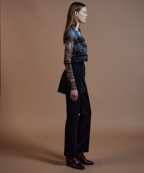 MAISON SPECIAL（メゾンスペシャル）の「Skirt Layered Pants/スカートレイヤードパンツ（その他パンツ・レディース・ブラック/ブラウン・36/38）」の8枚目の写真