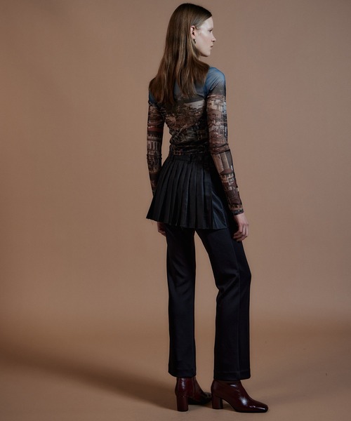 MAISON SPECIAL（メゾンスペシャル）の「Skirt Layered Pants/スカートレイヤードパンツ（その他パンツ・レディース・ブラック/ブラウン・36/38）」の9枚目の写真