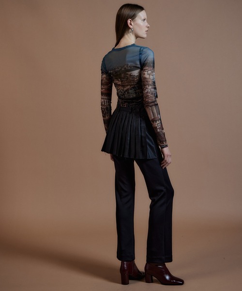 MAISON SPECIAL（メゾンスペシャル）の「Skirt Layered Pants/スカートレイヤードパンツ（その他パンツ・レディース・ブラック/ブラウン・36/38）」の10枚目の写真