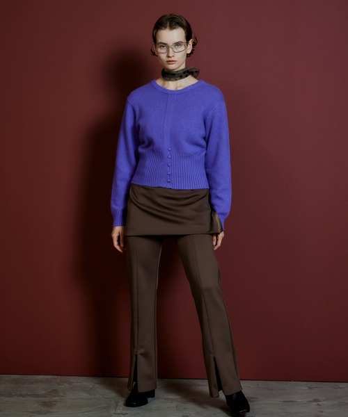 MAISON SPECIAL（メゾンスペシャル）の「Skirt Layered Pants/スカートレイヤードパンツ（その他パンツ・レディース・ブラック/ブラウン・36/38）」の11枚目の写真