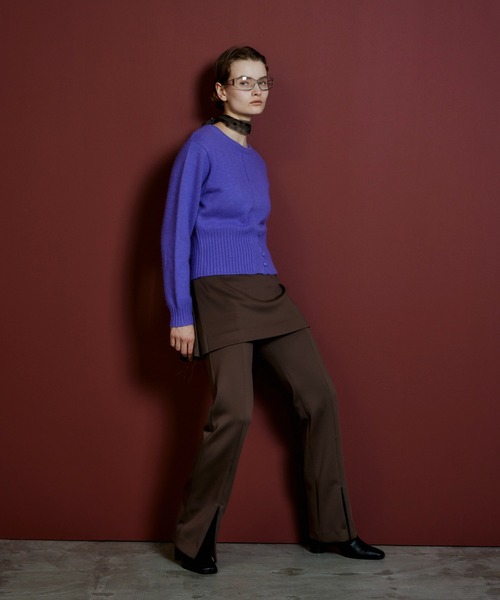 MAISON SPECIAL（メゾンスペシャル）の「Skirt Layered Pants/スカートレイヤードパンツ（その他パンツ・レディース・ブラック/ブラウン・36/38）」の13枚目の写真