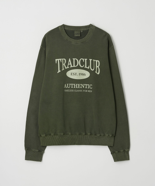 TRADCLUB（トラッドクラブ）の「グラスゴーピグメントウォッシングオーバースウェット5カラー（スウェット・メンズ・ブラウン/チャコール/ネイビー/パープル・MEDIUM/LARGE/X-LARGE）」の5枚目の写真