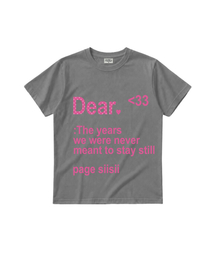 DEAR プリンティングスタンダードフィット半袖Tシャツライトチャコール