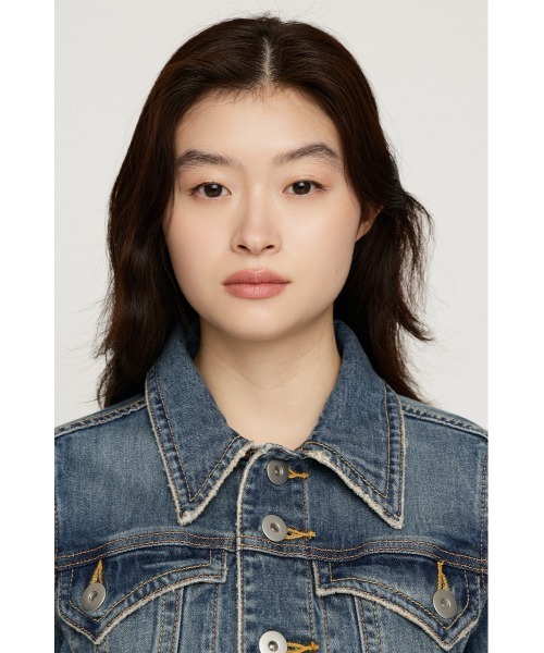 SLY(スライ)の「BELTED COMPACT DENIM JK ベルテッドコンパクトデニムジャケット 秋服 冬服(デニムジャケット・レディース・ブルー/ダークブルー・FREE)」の10枚目の写真