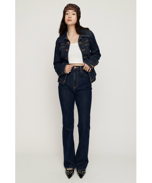 SLY(スライ)の「BELTED COMPACT DENIM JK ベルテッドコンパクトデニムジャケット 秋服 冬服(デニムジャケット・レディース・ブルー/ダークブルー・FREE)」の17枚目の写真