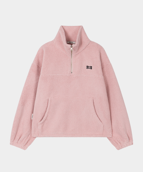 KISYNING(キシニング)の「Soft Fluffy Half Zip-up (Pink)(ニット/セーター・レディース・その他・FREE)」の1枚目の写真