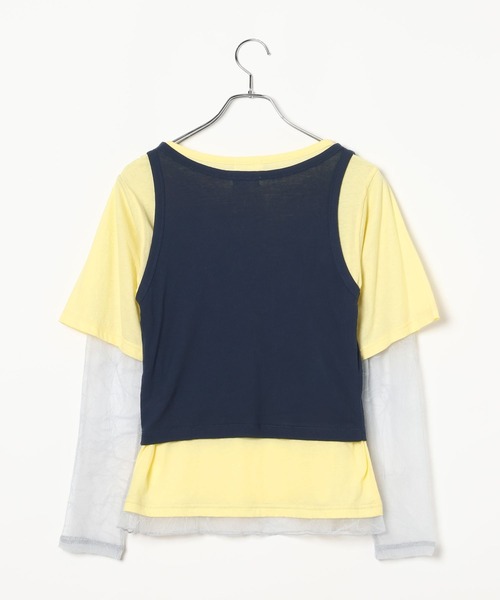 LEPSIM(レプシィム)の「タンク×長袖レイヤード《2点セット》 840060(Tシャツ/カットソー・レディース・ネイビー/チャコールグレー/ブラック・MEDIUM/LARGE)」の4枚目の写真