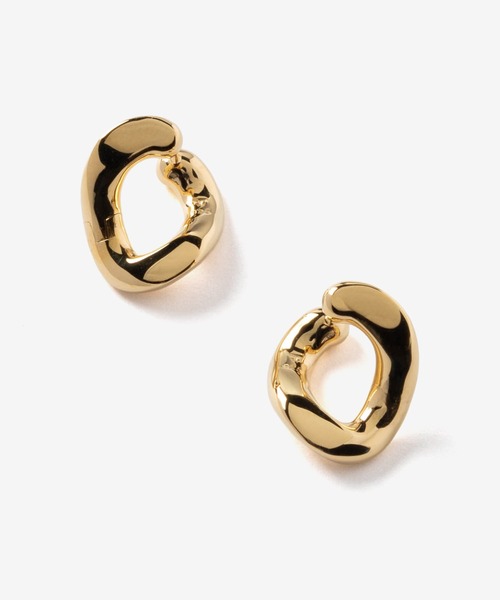 TOM WOOD(トムウッド)の「【TOM WOOD / トムウッド】Dean Hoops Gold / ディーン フープ ピアス ゴールド(ピアス(両耳用)・レディース・ゴールド・FREE)」の1枚目の写真