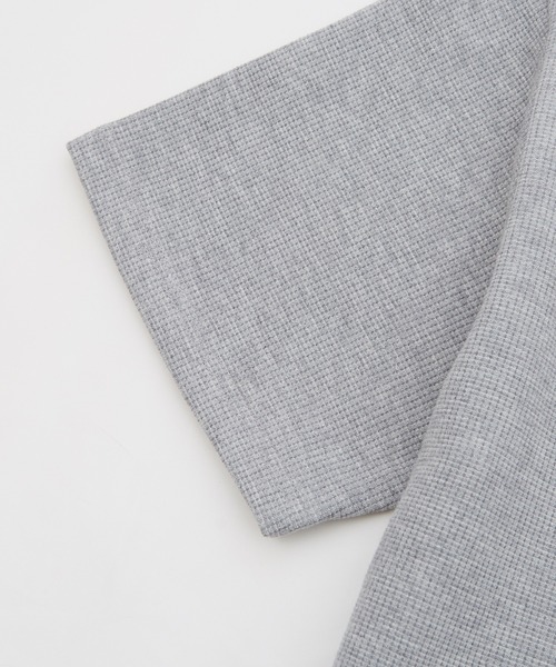 OXA（オグザ）の「ショート丈 ワッフル 無地 半袖ヘンリーネックTシャツ OXA（Tシャツ/カットソー・メンズ・ブラック/グレー・MEDIUM/LARGE）」の12枚目の写真