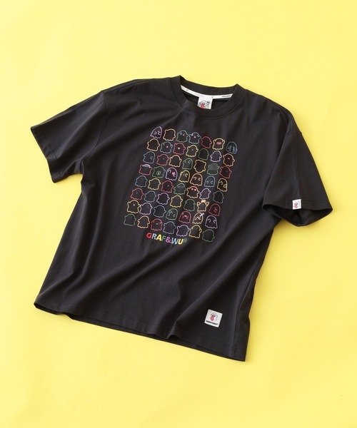 GRAF&WU(グラフアンドユー)の「GRAF&WU/グラフアンドウー キュート56BOOGHOST トリコロールカラーSS/T 半袖(Tシャツ/カットソー・メンズ・オートミール/ブラック・XL/M)」の2枚目の写真
