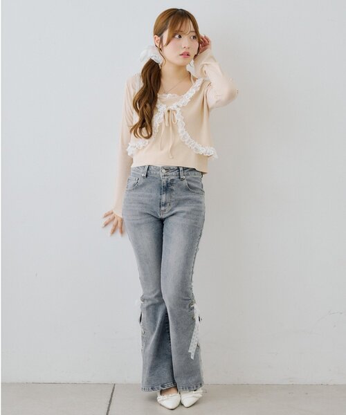 Another Branch olive des olive(アナザーブランチオリーブデオリーブ)の「レース付きキャミソールボレロset(Tシャツ/カットソー・レディース・ブラック/ブラウン/アイボリー・FREE)」の22枚目の写真