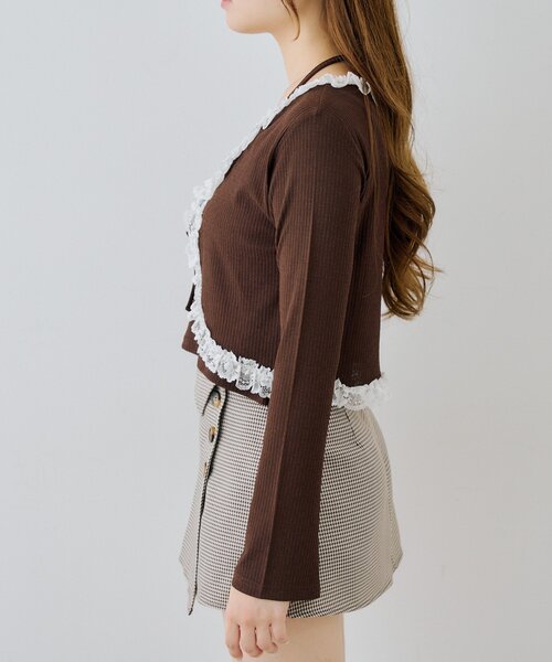 Another Branch olive des olive(アナザーブランチオリーブデオリーブ)の「レース付きキャミソールボレロset(Tシャツ/カットソー・レディース・ブラック/ブラウン/アイボリー・FREE)」の17枚目の写真