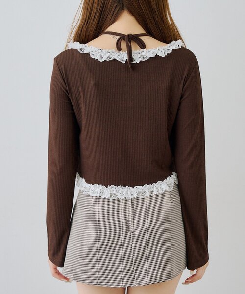 Another Branch olive des olive(アナザーブランチオリーブデオリーブ)の「レース付きキャミソールボレロset(Tシャツ/カットソー・レディース・ブラック/ブラウン/アイボリー・FREE)」の18枚目の写真