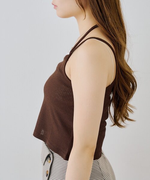Another Branch olive des olive(アナザーブランチオリーブデオリーブ)の「レース付きキャミソールボレロset(Tシャツ/カットソー・レディース・ブラック/ブラウン/アイボリー・FREE)」の7枚目の写真