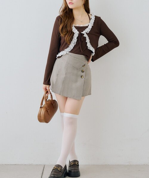 Another Branch olive des olive(アナザーブランチオリーブデオリーブ)の「レース付きキャミソールボレロset(Tシャツ/カットソー・レディース・ブラック/ブラウン/アイボリー・FREE)」の10枚目の写真