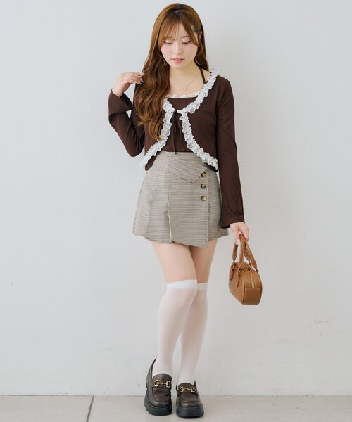 Another Branch olive des olive(アナザーブランチオリーブデオリーブ)の「レース付きキャミソールボレロset(Tシャツ/カットソー・レディース・ブラック/ブラウン/アイボリー・FREE)」の11枚目の写真