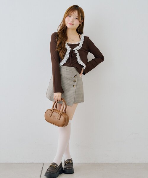 Another Branch olive des olive(アナザーブランチオリーブデオリーブ)の「レース付きキャミソールボレロset(Tシャツ/カットソー・レディース・ブラック/ブラウン/アイボリー・FREE)」の12枚目の写真