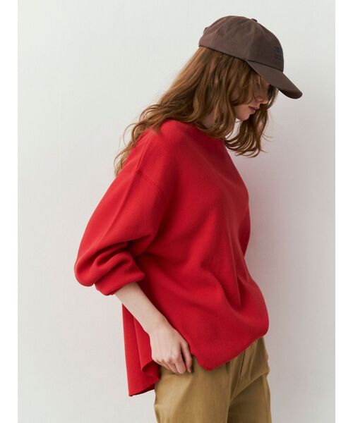 Ungrid(アングリッド)の「ルーズシルエットワッフルロングスリーブTee(Tシャツ/カットソー・レディース・ライトグレー/チャコールグレー/ブラウン/レッド・FREE)」の21枚目の写真