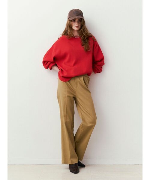 Ungrid(アングリッド)の「ルーズシルエットワッフルロングスリーブTee(Tシャツ/カットソー・レディース・ライトグレー/チャコールグレー/ブラウン/レッド・FREE)」の22枚目の写真