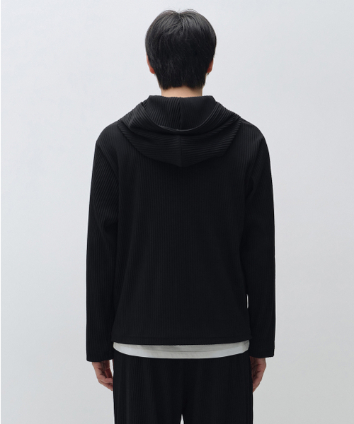 MUSINSA STANDARD（ムシンサスタンダード）の「プリーツフードパーカー [ブラック]（パーカー・メンズ・その他・2XL/MEDIUM/LARGE/X-LARGE）」の3枚目の写真