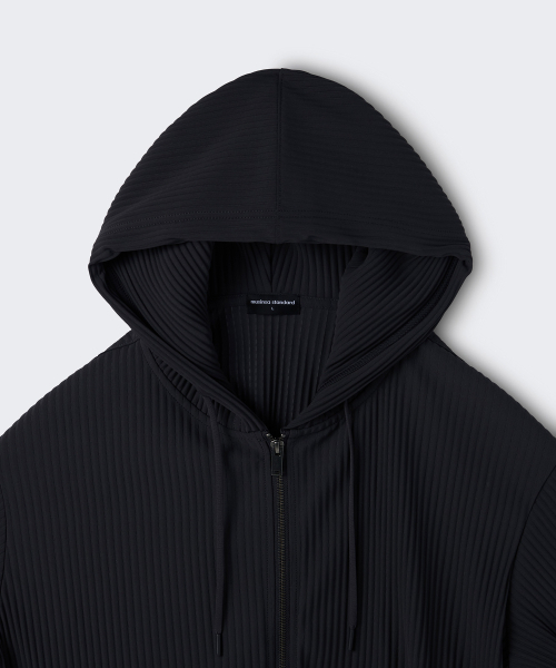 MUSINSA STANDARD（ムシンサスタンダード）の「プリーツフードパーカー [ブラック]（パーカー・メンズ・その他・2XL/MEDIUM/LARGE/X-LARGE）」の6枚目の写真