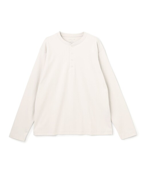 UNFILO(アンフィーロ)の「3シーズンスウェット ヘンリーネックTEE(スウェット・メンズ・ライトグレー系/ネイビー系/ブラック系・SMALL/X-LARGE/MEDIUM/LARGE)」の14枚目の写真