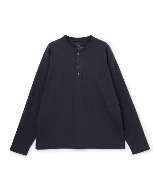 UNFILO(アンフィーロ)の「3シーズンスウェット ヘンリーネックTEE(スウェット・メンズ・ライトグレー系/ネイビー系/ブラック系・SMALL/X-LARGE/MEDIUM/LARGE)」の15枚目の写真