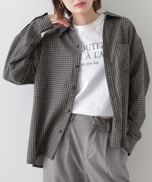GLOVEHOUSE TC オンブレネルチェック クロップドシャツ 長袖