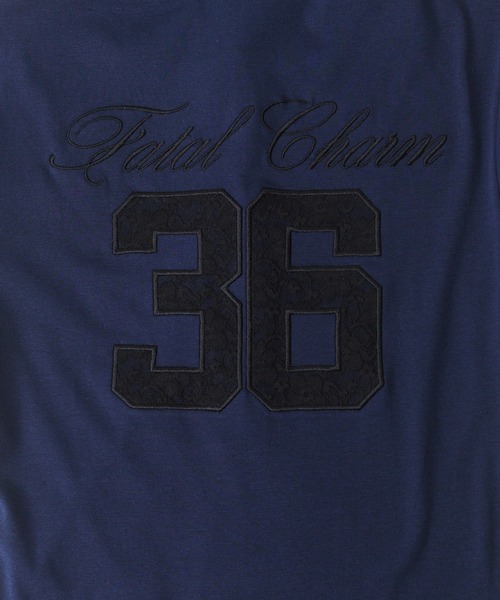 ENVYM(アンビー)の「レースナンバリング フーディー Tシャツ 【ドット】(Tシャツ/カットソー・レディース・ブラック/ホワイト/ブルー・FREE)」の16枚目の写真