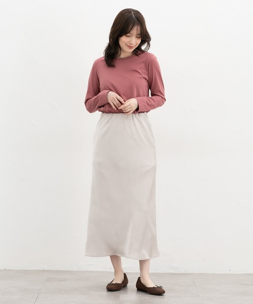 Honeys(ハニーズ)の「オーガニッククルーT(Tシャツ/カットソー・レディース・ブラウン/マスタード/グリーン/ブルー/ボルドー/ピンク系その他2・LL/L/M/S)」の21枚目の写真