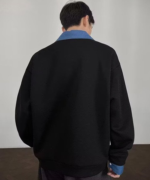 Ressaca(レサーカ)の「フェイクレイヤードハーフジップスウェット(スウェット・メンズ・グレー/ブラック・M/L)」の8枚目の写真