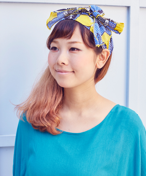 チャイハネ（チャイハネ）の「【チャイハネ】カンガリボンターバン / ヘアバンド（ヘアバンド・レディース・ネイビー/レッド/ターコイズブルー・FREE）」の7枚目の写真