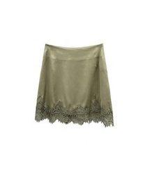 Cilly Satin Skirt Pant [KHAKI]