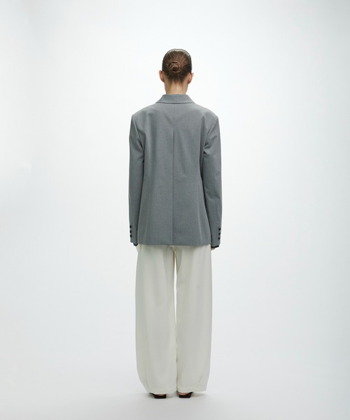 CITY TOKYO（シティトウキョウ）の「【CITY TOKYO/シティートウキョウ】Hem Tailored Jacket/ヘムテーラードウールジャケット（テーラードジャケット・レディース・ライトグレー/ベージュ/ダークグレー・1/2）」の18枚目の写真