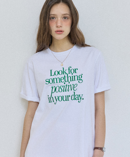 OURHOPE(アワーホープ)の「ポジティブレタリングTシャツ - ホワイト(Tシャツ/カットソー・レディース・ホワイト・1(S)/2(M))」の1枚目の写真