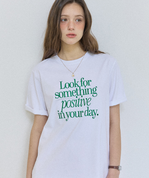 OURHOPE(アワーホープ)の「ポジティブレタリングTシャツ - ホワイト(Tシャツ/カットソー・レディース・ホワイト・1(S)/2(M))」の2枚目の写真