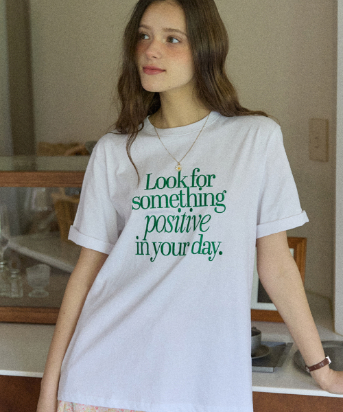 OURHOPE(アワーホープ)の「ポジティブレタリングTシャツ - ホワイト(Tシャツ/カットソー・レディース・ホワイト・1(S)/2(M))」の3枚目の写真