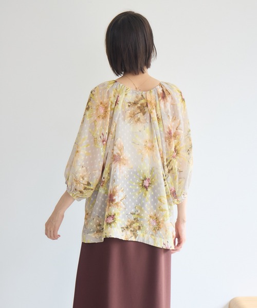 KATHARINE ROSS(キャサリンロス)の「チェスフラワープリントブラウス(シャツ/ブラウス・レディース・イエロー/ブラック・FREE)」の5枚目の写真
