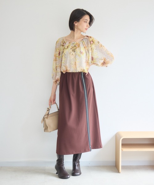 KATHARINE ROSS(キャサリンロス)の「チェスフラワープリントブラウス(シャツ/ブラウス・レディース・イエロー/ブラック・FREE)」の6枚目の写真
