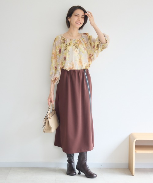 KATHARINE ROSS(キャサリンロス)の「チェスフラワープリントブラウス(シャツ/ブラウス・レディース・イエロー/ブラック・FREE)」の7枚目の写真