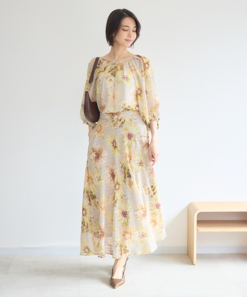 KATHARINE ROSS(キャサリンロス)の「チェスフラワープリントブラウス(シャツ/ブラウス・レディース・イエロー/ブラック・FREE)」の8枚目の写真