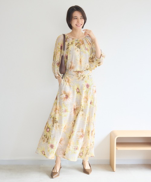 KATHARINE ROSS(キャサリンロス)の「チェスフラワープリントブラウス(シャツ/ブラウス・レディース・イエロー/ブラック・FREE)」の9枚目の写真