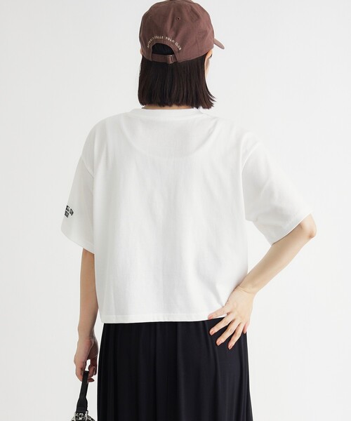 HONEYSUCKLE ROSE(ハニーサックルローズ)の「フラワー刺繍Tシャツ(Tシャツ/カットソー・レディース・ライトグレー/ダークグレー/オフホワイト・04/05)」の6枚目の写真