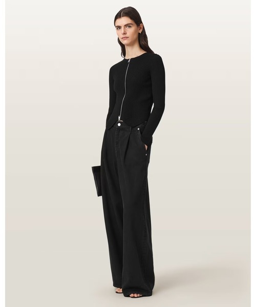 ALLSAINTS(オールセインツ)の「CRUZ DUAL ZIP RIBBED CARDIGAN | CRUZ DUAL ジップ リブ カーディガン(カーディガン/ボレロ・レディース・ブラック・XS/S/M)」の4枚目の写真